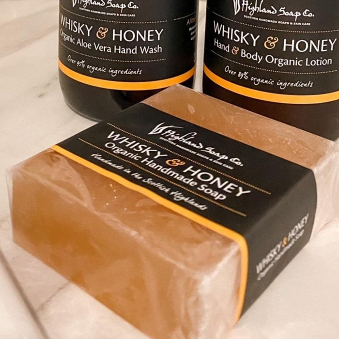 Organic Whisky and Honey Soap Bar 140g
