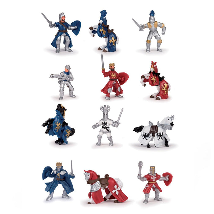 Knight Figurine Set - individual figures of knights and horses