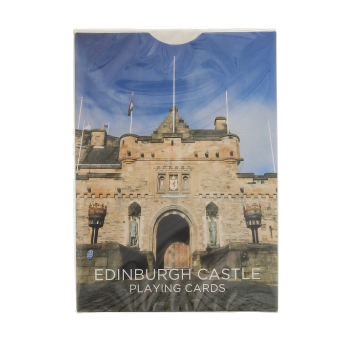Edinburgh Castle Playing Cards front of pack with image of castle