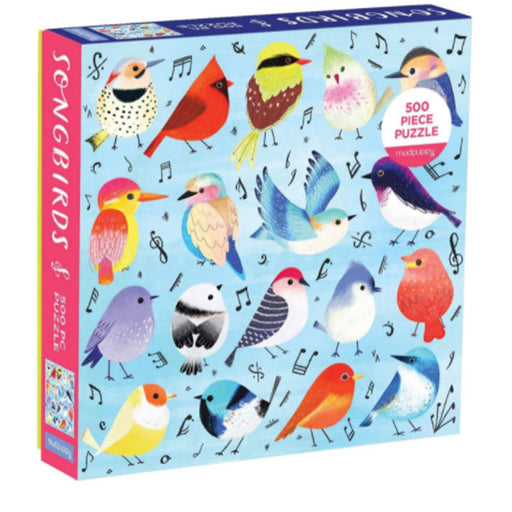 Songbirds Jigsaw 500 pc box shown at an angle