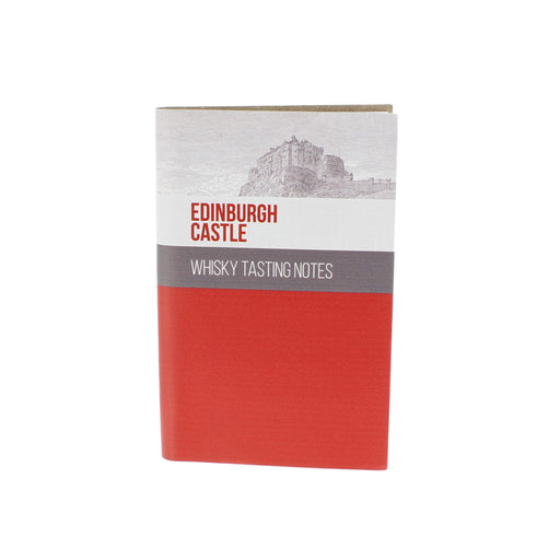 edinburgh castle whisky tasting notebook front cover with illustration of castle at top