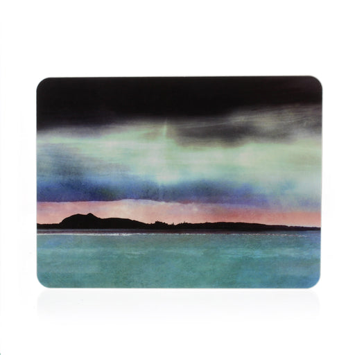 Cath Waters Edinburgh skyline table placemat rectangular shape and glossy finish to front with cork to the rear