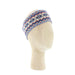 Fairisle Headband Ladies Navy knitted design shown on model