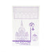 purple and white glasgow cathedral tea towel