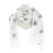 white fine scarf with small maeshowe dragon print