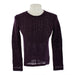 aubergine purple very fine merino loose knit jumper