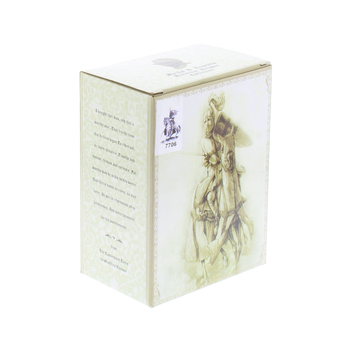 pewter knight on a horse presentation box front