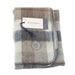 Recycled Wool Pet Blanket Neutral Herringbone Tartan shown folded