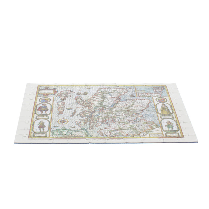 ancient map of scotland travel jigsaw shown completed